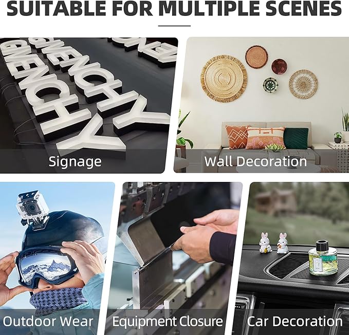 3M Dual Lock SJ3550 Reclosable Fastener 1/2''×6Ft, Heavy Duty Mounting Tape Strong Adhesive with Interlocking Mushroom-Shaped Heads for Indoor and Outdoor Use, Black