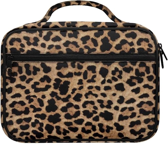 Classic Leopard Bible Covers for Women Men Zippered Bible Carrier Book Bag Church Bag Bible Protective with Handles Christian Gifts, Brown Animal Cheetah Print