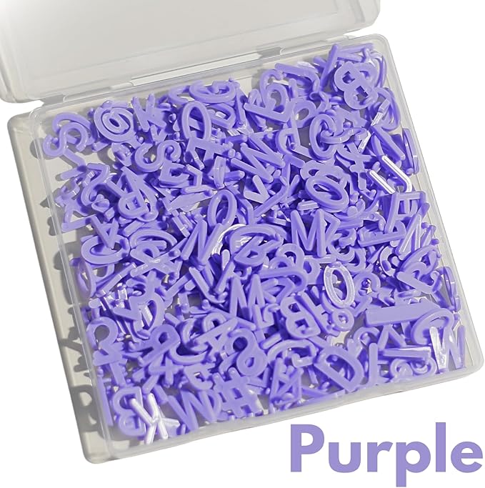304 Pcs Pre-Cut Letter Board Letters – Ready to Use, No Cutting Required! – Secure Packaging Ensures Safe Delivery – White 0.75 Inch Changeable Felt Board Accessories for Holiday Decor & Creative Signs (Purple)