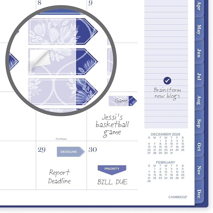 Mead Cambridge 2027 Planner, Weekly & Monthly, 8.5" x 11", Cyane (1844-905-27)