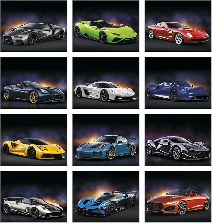 Exotic Sports Car 2026 Hanging Wall Calendar - 19" x 11" (Open) 2026 Monthly Appointment Planner and Organizer. The worlds fastest and most expensive beautiful cars!