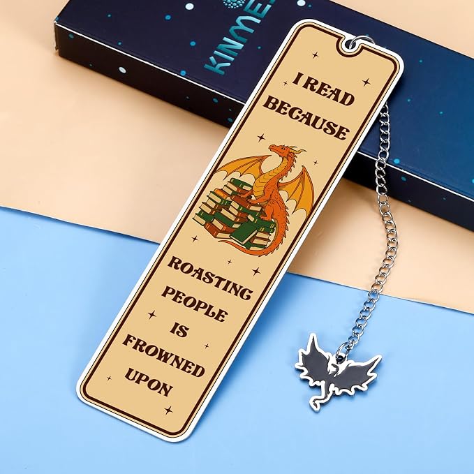 Dragon Gifts for Women Men - Dragon Bookmark for Kids Book Lovers, Nerds, Bookish, Dragon Themed Gifts for Girls Boys, Halloween Christmas Birthday Book Club Gift Ideas, Book Accessories