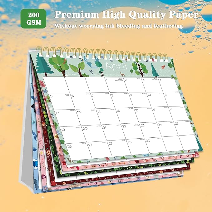 Small Desk Calendar 2026-2027 - Standing 2026 Desk Calendar, APR.2026 to JUN.2027, 8" x 6", Monthly Flip Desktop Calendar with Stickers, Your Personal Desk Planner for Home Office