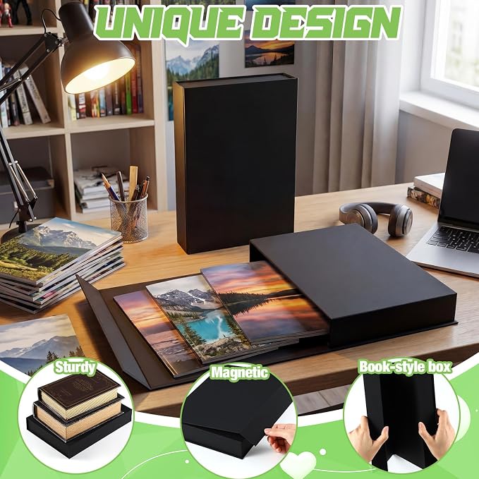 2 Pack Comic Book Storage Folio Comic Book Storage Box with Strong Magnetic Closure Portable Stackable Magazine Travel Case Holder for Silver Age and Modern Showcase Collectibles