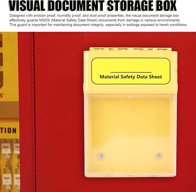 banapoy Visual Document Storage Box, Magnetic Wall Mount MSDS File Storage Box, Water Proof Outside Project Data Display Case, Safety Document Paper Holder