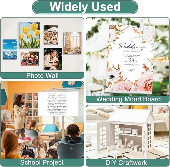 MYFAMIREA 24 Pack White Foam Board 24" x 36", 3/16" (5MM) Thick Board Poster Acid-Free Foam Core, Double Sided Foamboard Sheets for Projects, Art, Craft, Presentations and Wedding Signage