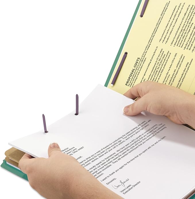 Smead End Tab Classification Folder, Legal, Straight, 2 Dividers, Green, 10 per Box (29785)
