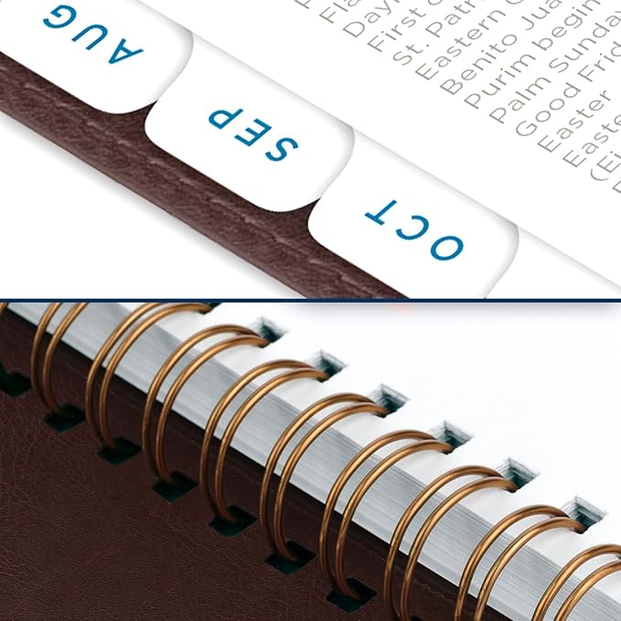 AT-A-GLANCE Planner 2025-2026 Academic, Weekly & Monthly, 8-1/2" x 11", Large, Monthly Tabs, Flexible Cover, Signature Collection, Brown (YP905A09)
