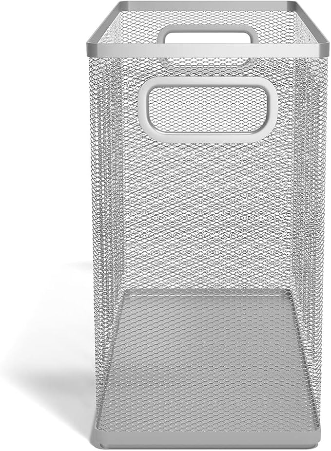 TRU RED Wire Mesh File Organizer, Silver, 2‑Pack – Vertical Desktop Sorter for Files, Folders & Mail