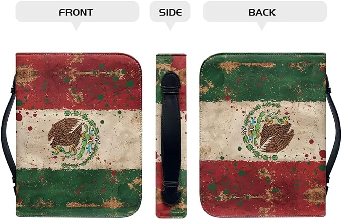 Retro Flag Bible Cover Case for Women Bible Cover with Durable Handle Quilted Bible Carrying Case for Men Women Bible Study Accessories Supplies-Size：XXL