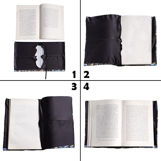 Anseal 1 Pack Mushroom Pattern Stretchable Book Sleeve Cover for Hardcovers Textbooks up to 9" x 12", Washable Reusable Book Protector with 2 Labels