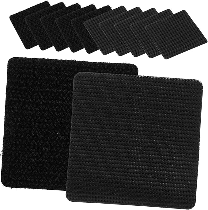 Cabilock 10sets Heavy Duty Hook and Adhesive Tape for Car Floor Mats High-Temperature Resistant Easy Installation Fit for Suvs and Vehicles