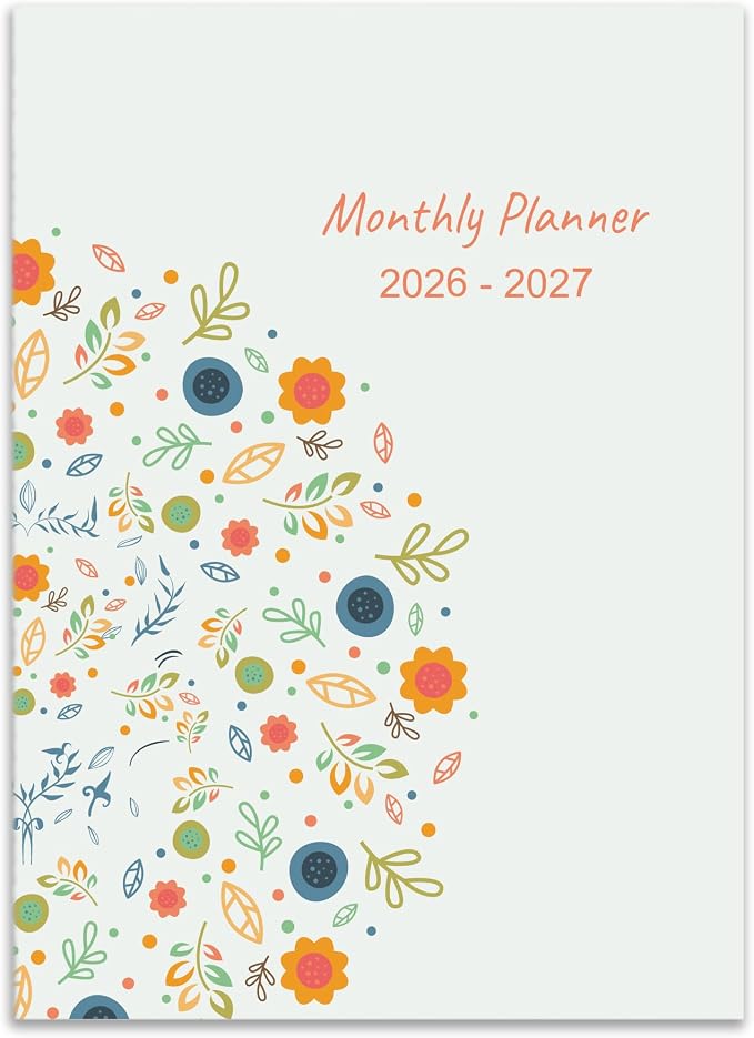 2026-2027 Monthly Planner - Month Calendar from July 2026 - December 2027, Monthly Planner 2026-2027 Easy to Organize Your Daily Life, 5.8" x 8.25", Sunflower