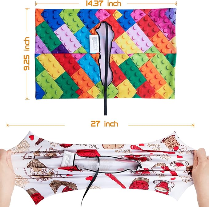6 Pack Stretchable Book Covers, Jumbo Book Sleeves for Hardcover Books Textbooks up to 9 x 11 Inches, Reusable, Washable and Protective Textbook Covers for School Kids Boys Girls