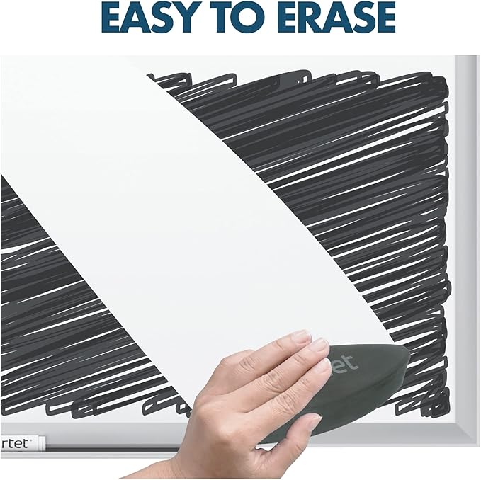 Quartet Magnetic Porcelain Whiteboard, 5' x 3' White Board, Premium, Duramax, Silver Aluminum Frame (2545)
