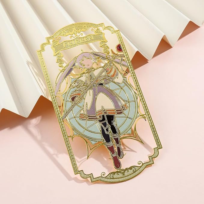 Anime Frieren: Beyond Journey's End Bookmark Stainless Steel Manga Fans Cartoon Fashion Student Scholar Learning Gift (Frieren)