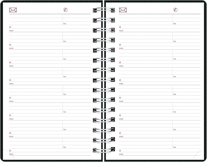Brownline® 2026 DuraFlex Daily/Monthly Planner, Appointment Book, 12 Months, January to December, Twin-Wire Binding, 8" x 5", Black (CB634V.BLK-26)