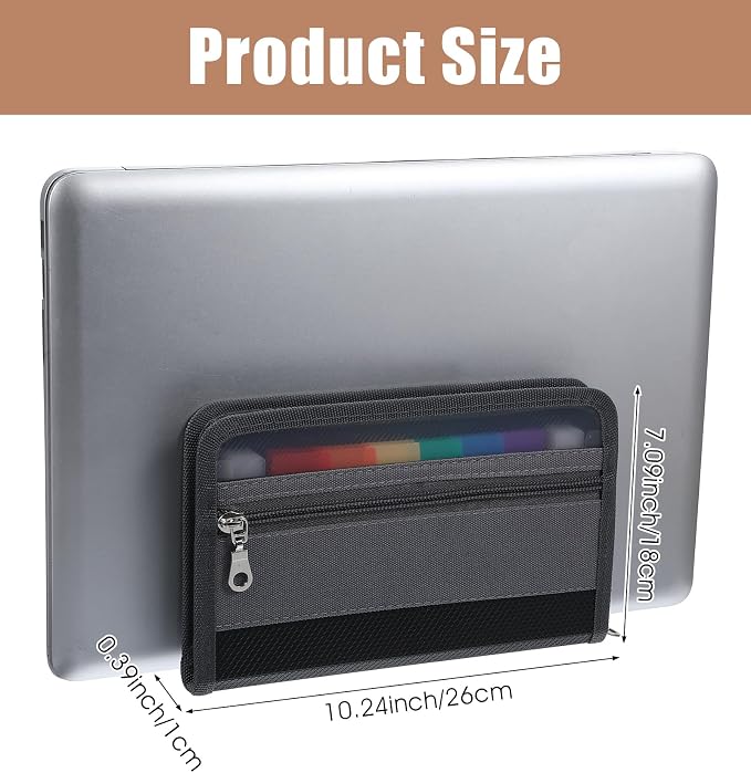 Coupon Organizer Small, 8.27 * 5 Inch 12-Pockets Receipt Folder Wallet with Zipper, A6 Size Portable Accordion Expanding Folders for Bills, Cash, (Grey)