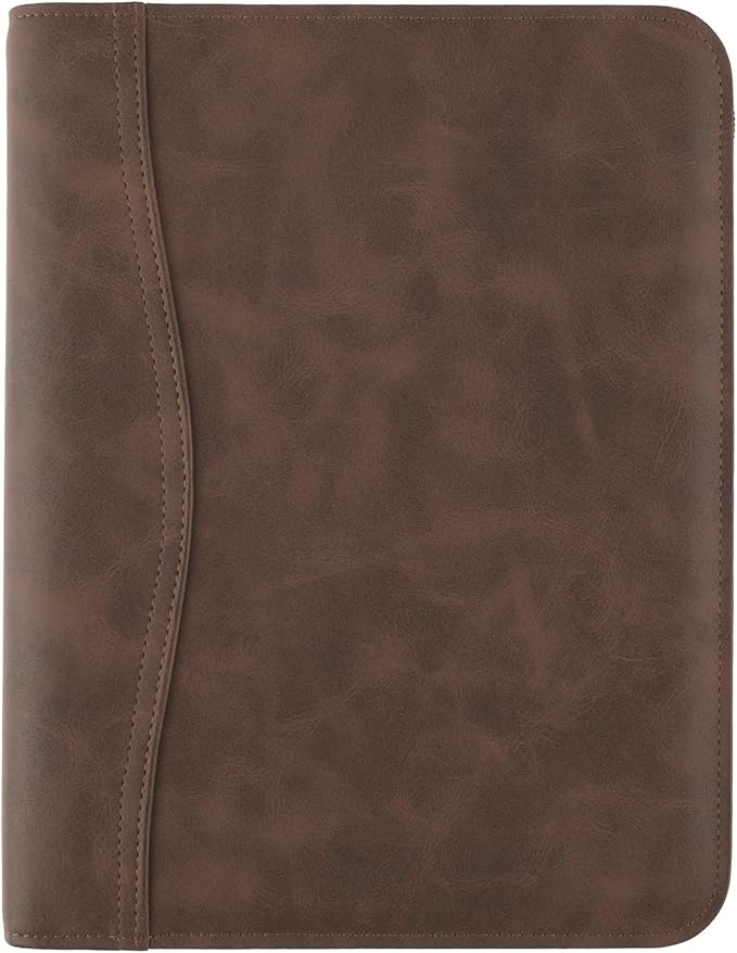 AT-A-GLANCE Simulated Leather Undated Starter Set, 43184 DAY-TIMER, Desk Size, Distressed Brown (031-0140-04)