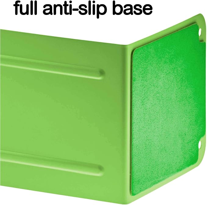 Acrimet Bookends for Shelves, Non-Skid Book Holder, Heavy Duty Book Stopper, Steel Metal Book Ends Storage for Home, Library, 6 7/8" H x 4" W x 4 1/2" D (Green Citrus) (1 Pair / 2 Pieces)