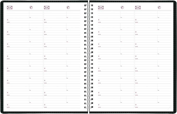 Brownline® 2026 DuraFlex Weekly Planner, Appointment Book, 12 Months, January to December, Twin-Wire Binding, 11" x 8.5", Black (CB950V.BLK-26)