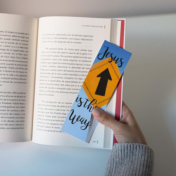 Jesus is the Way, John 14:6, Bulk Pack of 25 Christian Bookmarks, Bible Verse Book Markers, Sunday School Prizes with Memory Verses, Scripture Gifts