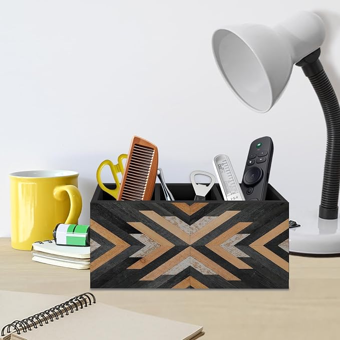 Western Pen Holder for Home Office Desk, Aztec Decor, Retro Boho Western Aztec Makeup Brush Toothbrush Holder Organizer for Bathroom Desk Accessories