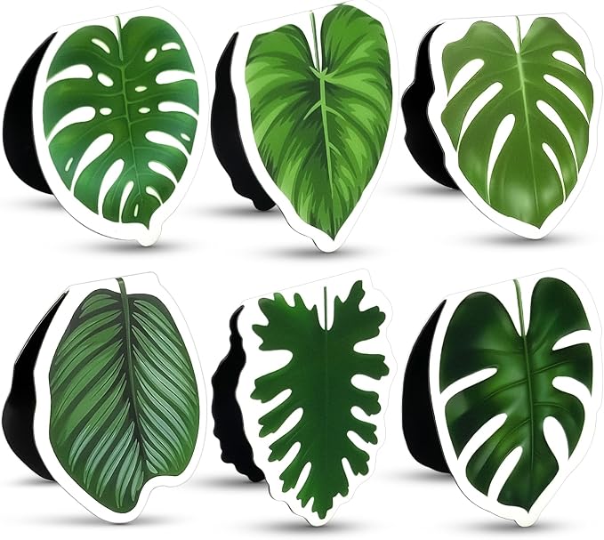 Qualsen Magnetic Bookmarks, 6 pcs Cute Bookmarks for Women, Men, Kids – Ideal Reading Accessories and Gifts for Book Lovers （Monstera Leaves Bookmark）