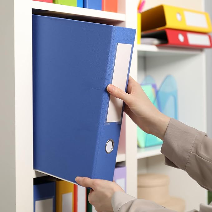 M&G File Organizer Box, Blue A4 Plastic Storage File Boxes File Folder Document Boxes Cabinet Archives Cases Boxes with Lid for Bank Office Home, 12.6 x 9.37 x 2.95 Inch