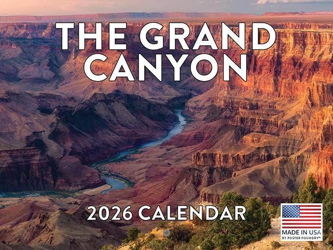 Grand Canyon Calendar 2026 Arizona Monthly Wall Calender 12 Month | American Made In The USA