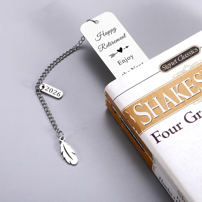 2026 Retirement Bookmark Gifts for Women Men Retirement Gifts for Coworker Colleague Employee Work Bestie Appreciation Gift for Retired Teacher Nurse Coach Going Away Leaving Gift for Boss Leader
