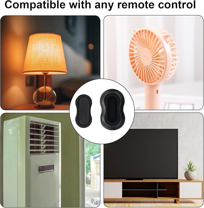 6pcs Magnetic Remote Control Holder, No Drill Wall Mount Silicone TV Remote Holder Self-Adhesive Universal Organizer Storage for Air Conditioner Fan Media AC RV Accessories (Black)