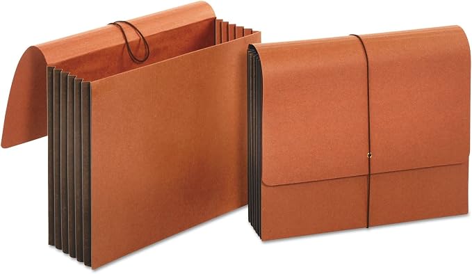 Universal 13090 Extra Wide Expanding Wallet with Elastic Cord, Letter, 5 1/4 Inch Expansion, Red
