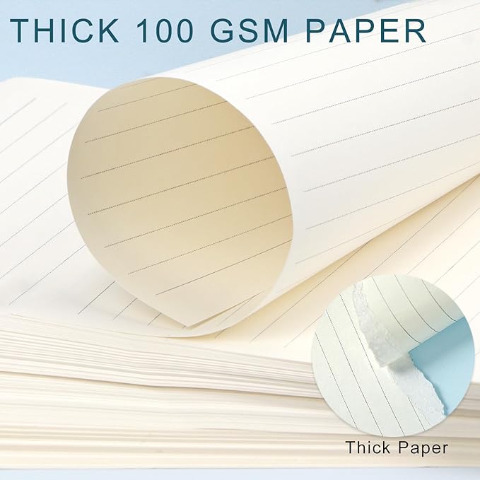 A6 Refill Paper, [5 Pack] Toplive 100GSM Thick Refillable Paper 6 Hole Filler Inserts Loose Leaf Paper 225 Sheets (450 Pages) for 6 Ring Binder Journal Notebook-Lined Paper