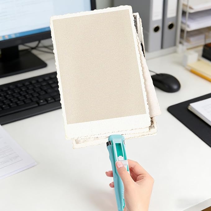 Clam Clip Dispenser - 50 Reusable Binders, Stackable Design, Punch Free Stapler, Reusable Push Stapler | Binder Clips Suitable for Home, School, Desk, and Office