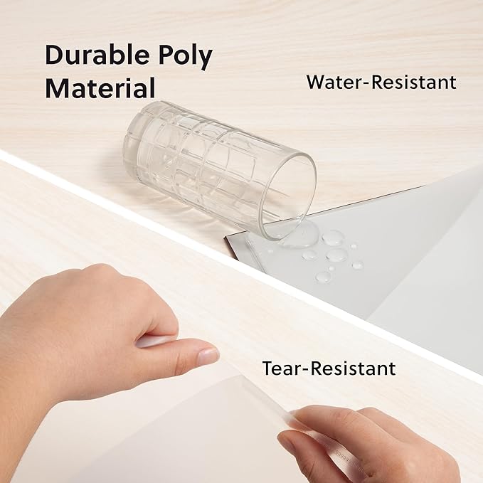 Smead Organized Up Poly Translucent Slash File Jacket, Three-Hole Punched, Letter Size, Clear, 5 Count