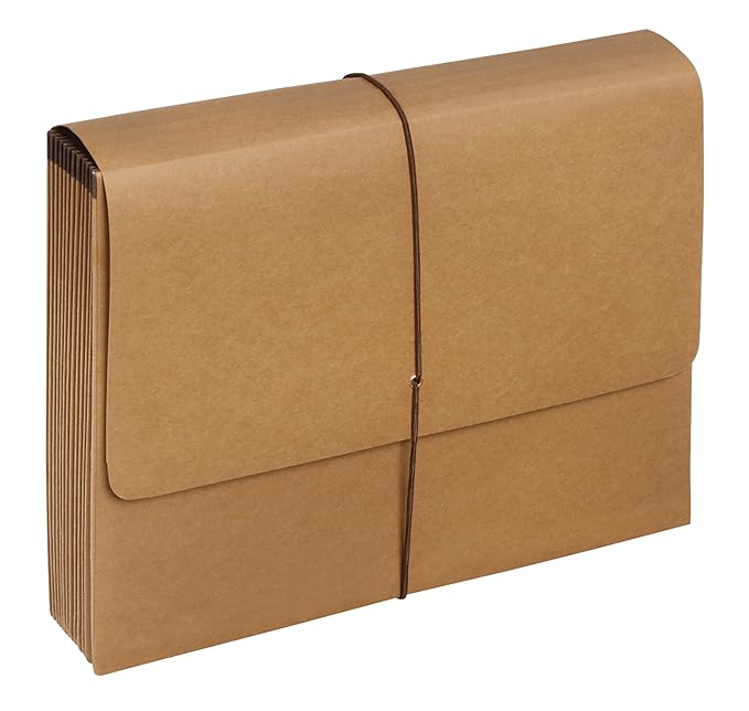 Pendaflex Expanding Kraft File with Flap, Jan.-Dec. Index, 12 x 10, 1 per Box (K-17M-OX),Brown (Pack of 5)