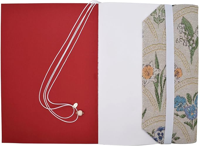 BLBMH 6.5x9.5 Bible Cover Fixed Non-Stretch Fabric Book Protector with Bookmark | Handmade Washable Sleeve for Hardcover/Paperback | Gift for Women - WD Flower White
