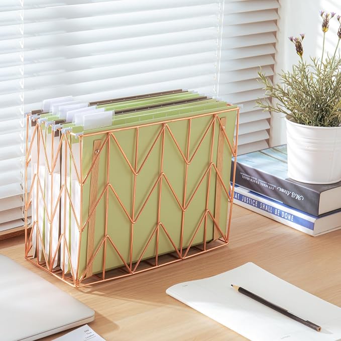 Y YOMA 6 Pack Extra Capacity Hanging File Folders with Handle Letter Size Accordion Decorative Reinforced File Folder Cute Colored Expandable Portable Folder with 1/5-Cut Adjustable Tabs, Leaf Green