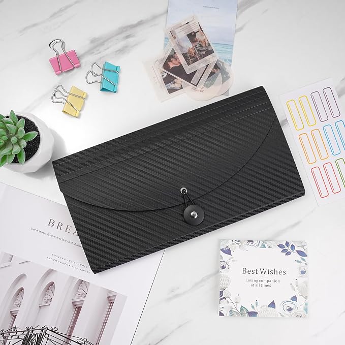 Receipt Organizer Cesil 13 Pockets Receipt Holder Small Accordion File Organizer Expanding File Folder Large Capacity Cards Ticket File Check Cards Bill Business Coupons Storage Case