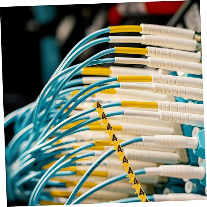 Angoily 150pcs Cable Identifier Self-Adhesive Digital Number Tube Wire Marker Labels Easy to Use for Cord Cable Marking