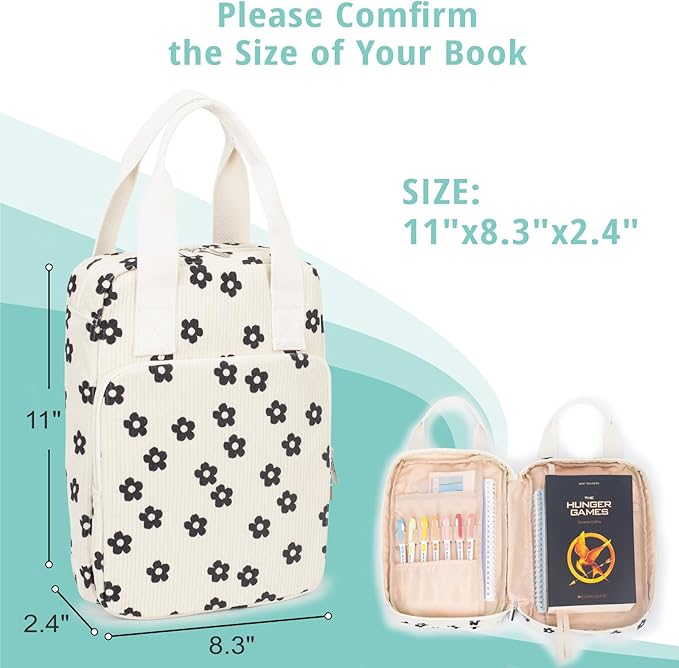 Bible Cover for Women, Bible Case,Carrying Bible Bag Scripture Case Church Bag Bible Protective with Font & Back Zippered Pocket