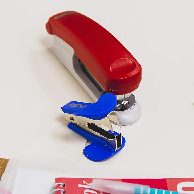 BAZIC Products Staples Remover & Safety Lock Pinch Jaw Claw Style, Lightweight Staple Puller, Portable Small Size, for School Office Home, 1 Unit, Random Color
