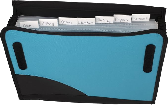 Five Star Expanding File Folder, 8-Pocket Expandable File Folder, Teal (73921)