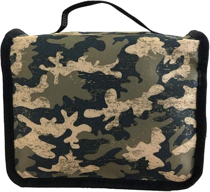 Bible Cover Case for Men Women Green Camo Medium Bible Book Cover with Durable Handle Quilted Bible Carrying Bag Prayer Church Scout Book Case with Compass Carabiner Camouflage