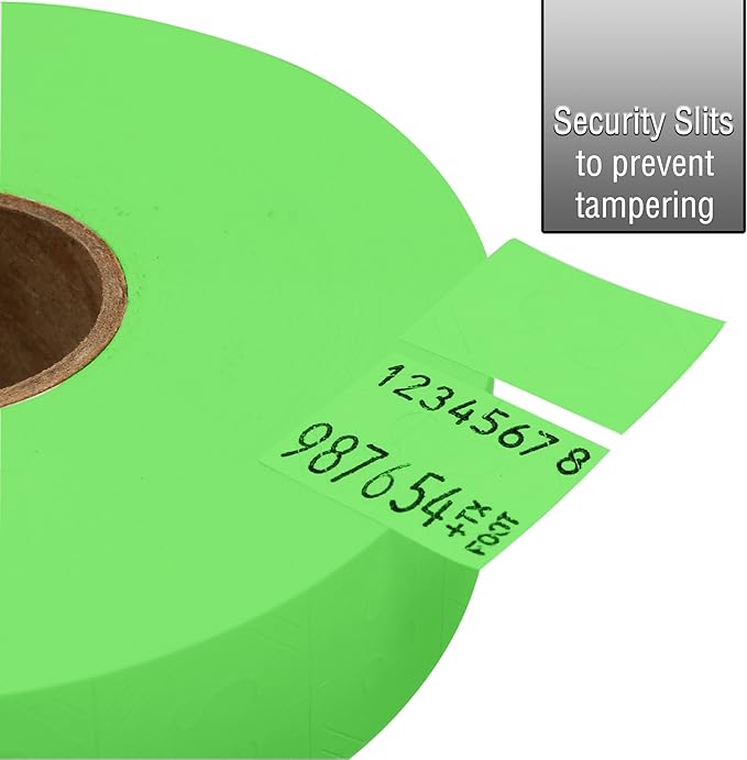 Perco Monarch Ink Roll for Monarch 1131 & 1136 Price Labelers (Pack of 4) Bundle with Perco Fluorescent Green Pricing Labels 1136 Price Gun - 8 Rolls, 14,000 Pricemarking Labels