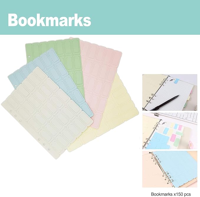 A6 A5 6-Holes Colorful PVC Cover Personal Organizer with Snap Button Closure File Folder for Loose Leaf Sheet Notebook (Pink Daisy, A5 Gift Box)
