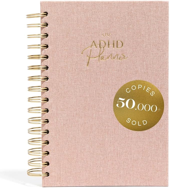 The ADHD Planner - Undated Daily Weekly Schedule Organizer Journal for Disorganized People - Habit Tracker Record Emotions & Mood - Academic Goals - Structure & Focus for Adults Brains (Spiral)