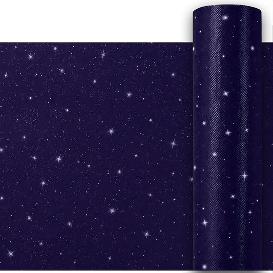 Outer Space Bulletin Board Roll Reusable Waterproof Erasable Night Sky Non-Woven Fabric Bulletin Board Roll Wrinkle Resistant Background Poster for School Classroom Decor Wrap DIY Crafts 15.7" x 40ft