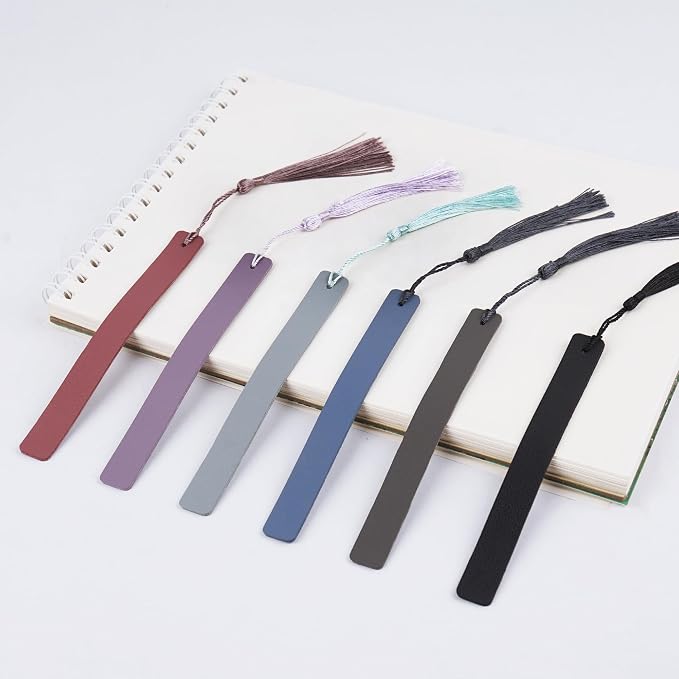12 Pcs Pastel Leather Bookmarks - Colorful Bookmarks for Women, Students, Teachers & Book Lovers (12 Colors)